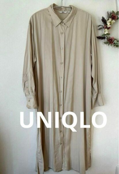 UNIQLO ロングシャツワンピース　size L