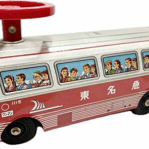 ブリキ製 東名急行バス 東京 イチコー ハンドル付き おもちゃ 当時物 昭和レトロ の画像1