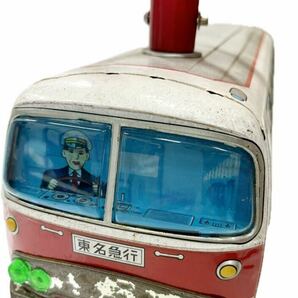 ブリキ製 東名急行バス 東京 イチコー ハンドル付き おもちゃ 当時物 昭和レトロ の画像2