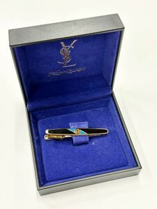 Yves Saint Laurent イヴサンローラン ネクタイピン ゴールド×ブラック×ブルー ビジネス メンズ