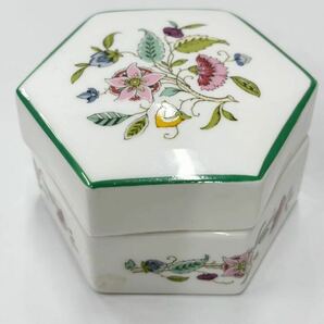 MINTON ミントン HADDON HALL シュガーボックス 小物入れ 蓋付き 六角形の画像5