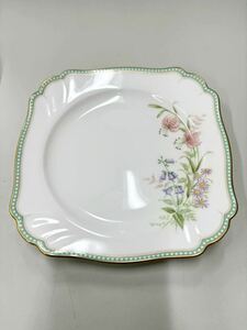 Noritake ノリタケ 花柄 スクエア 20cmプレート 食器 1枚