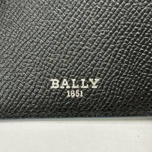 BALLY バリー ロゴ センターライン 長財布 レザー ブルー×ブラック×イエローの画像7