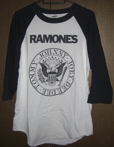 RAMONES ラモーンズ ラグラン シャツ 5分袖 ロック バンド ミュージシャン アーティスト PUNK Tシャツ サイズM メキシコ ベースボール