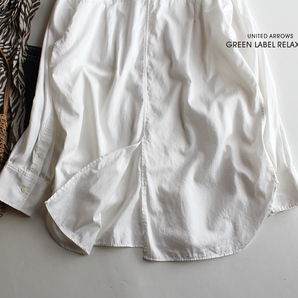 ユナイテッドアローズgreen label relaxing／１_OF MINEシリーズプレーンワイドシャツ白の画像5