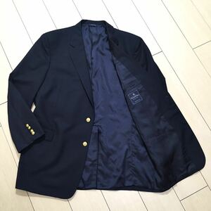 美品★ブルックスブラザーズ ロロピアーナ 紺ブレザー 大きいサイズ Brooks Brothers ネイビー テーラード ジャケット 金釦 50L 5L位 A616