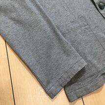 美品★ポールスミス テーラード ジャケット Paul Smith コットン ストレッチ生地 ニットジャケット グレー アンコン 春夏秋 XL A640_画像5