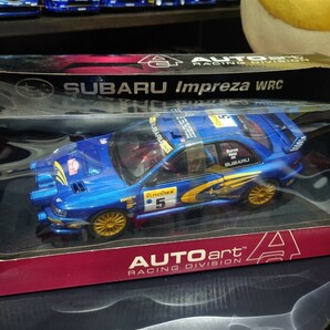 レア オートアート 1/18 スバル インプレッサ SUBARU IMPREZA WRC 1999 RALLY Monte Carlo ラリーモンテカルロ ライトポッド仕様 箱破損の画像5