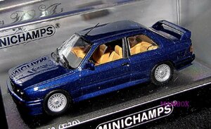 【Ma】ミニチャンプス☆1/43 430020301 BMW M3 E30 ブルー 2544台限定