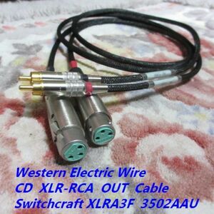 #WE【 CD BALANCE(XLR-RCA)Cable WE純正線材】100cm CD専用バランスケーブル ウエスタンWestern Electric Switchcraft NASSAU