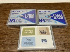 SONY DDS-2 DGD120MA 2本 Hp ddsクリーニングテープ C5709A cleaning cartridge