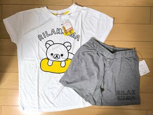 ☆未使用！リラックマ ルームウェア Mサイズ☆ 半袖 Tシャツ ショートパンツ 上下セット☆パジャマ レデース しまむら