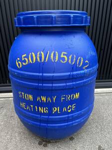 タンク　ブルー　約１３０Ｌ　サイズ３　雨水　樹脂製　密封　貯水　貯蔵　園芸　メダカ　ぼかし発酵　濾過　リサイクル品