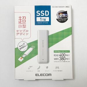 ELECOM エレコム 外付け ポータブル SSD 1TB USB ESD-EMC1000GWH メモリ 未使用 新品