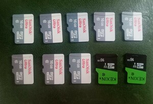  микро SD карта 16GB×10 листов SanDisk *KEXIN