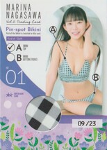 長澤茉里奈　Vol.2　トレーディングカード　　ピンスポビキニカード　　Pin-Spot Bikini　01 A　　乳首付近_画像1