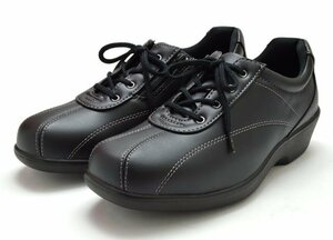新品 トパーズ 2401 黒 23.5cm レディースコンフォートシューズ レディースウォーキングシューズ ファスナー 婦人靴 TOPOZ 3E 靴