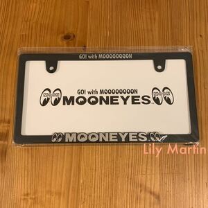 １枚のみ 送料込み 新基準全面適用 Raised MOONEYES ロゴ クローム スリム ライセンスフレーム ナンバーフレーム MOONEYES ムーンアイズ