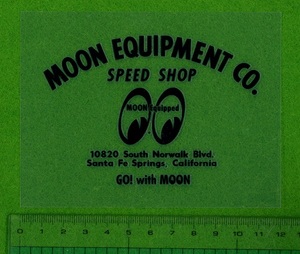  pulling out decal black black 63 jpy shipping possible MOON EQUIPMENT SPEED SHOP mooneyes decal seal sticker pulling out character moon I zmoon eyes