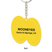 MOON Equipped イエロー 84円発送可 黄色 アイシェイプ ラバー キーホルダー キーリング Key Ring mooneyes ムーンアイズ 車 バイク_画像6