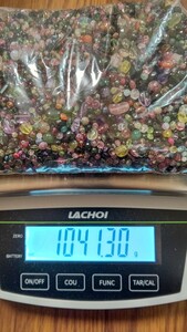 1キロ超！色とりどりのトルマリンルース大量出品！約1,041.3g/5,206.5ct(袋含む重量)！