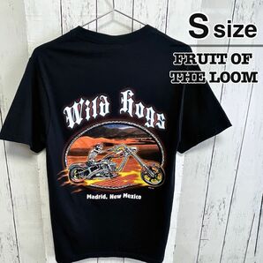 フルーツオブザルーム　Tシャツ　ブラック　ムービー　Wild Hogs　バイク