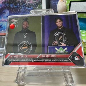 【貴重 10枚限定・赤パラレル】Topps Now 2023 MVP Shohei Ohtani & Robert Aquna Jr. red Parallel #/10 大谷翔平 アクーニャ