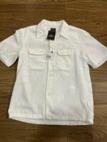 THE FLAT HEAD FN-SCR-013S TWILL S/S SHIRT WHT 44_画像1