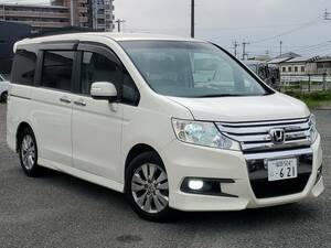 ※九州・福岡発※ステップワゴン*スパーダZ*車検7年3月*インターナビ*ワンセグ*Bカメラ*後席モニター*両側パワスラ*ETC*HID*純正AW*