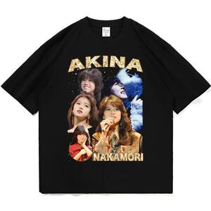 中森明菜 Tシャツ ブラック vintage