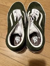 未使用品 バンズ VANS オールドスクール OLD SKOOL オール ピッグ スウェード Pig Suede 撥水加工 レザー 本革 グリーン 緑 10.5 28.5cm_画像4