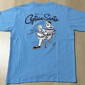 キャプテンサンタ Captain Santa 半袖Tシャツ Lサイズ 水色 ライトブルー 綿100％ コットン100％ Tシャツ ジョイマークデザイン 国内正規品の画像3