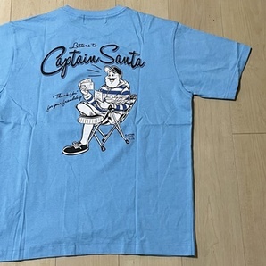 キャプテンサンタ Captain Santa 半袖Tシャツ Lサイズ 水色 ライトブルー 綿100％ コットン100％ Tシャツ ジョイマークデザイン 国内正規品の画像4