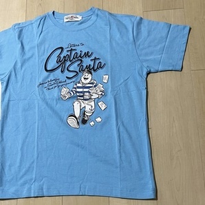 キャプテンサンタ Captain Santa 半袖Tシャツ Lサイズ 水色 ライトブルー 綿100％ コットン100％ Tシャツ ジョイマークデザイン 国内正規品の画像2