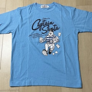 キャプテンサンタ Captain Santa 半袖Tシャツ Lサイズ 水色 ライトブルー 綿100％ コットン100％ Tシャツ ジョイマークデザイン 国内正規品の画像1