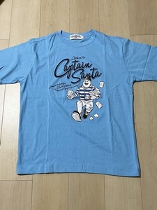 キャプテンサンタ Captain Santa 半袖Tシャツ Lサイズ 水色 ライトブルー 綿100％ コットン100％ Tシャツ ジョイマークデザイン 国内正規品