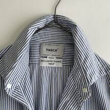 YAECA -COMFORT SHIRT- size/M (ja) ヤエカ コンフォートシャツ 長袖 ネイビー ホワイト ストライプ 白 紺 コットン 日本製 JAPAN_画像6