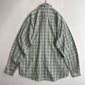 【美品】Ermenegildo Zegna size/XL (h) ルーマニア製 エルメネジルドゼニア ボタンダウン シャツ 長袖 マルチカラー ギンガムチェックの画像3