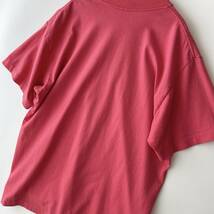 80s VINTAGE TEE -TEE JAYS HEF-T- size/L (g) USA製 ヴィンテージ古着 美品 ロゴ プリント Tシャツ 半袖 丸胴 シングルステッチ ピンク _画像7