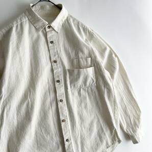 THE HINOKI size/4 (hd) ザヒノキ リネン コットン ワーク シャツ 長袖 ナチュラル アイボリー 生成り 無地 日本製 shirtの画像9