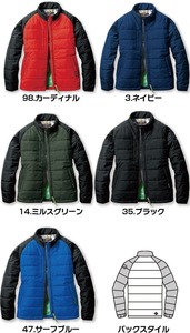 バートル 7420 軽防寒ジャケット カーディナル LL 作業 服 暖かい 防風 メンズ レディース