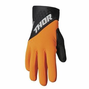 THOR ソアー 3330-6747 MXグローブ スペクトラム コールドウェザー オレンジ/ブラック Sサイズ 手袋 保護 冬用 オフロード ウエストウッド
