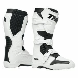 THOR 3410-2957 BLITZ XR LTD ブーツ ホワイト/ブラック 9(26.0～27.0cm) MXフラットソール仕様 バイク ライディング 靴 歩きやすい 軽量
