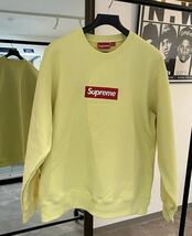 最終出品！Supreme★Box Logo Crewneck★Pale Yellow★シュプリーム★ボックスロゴクルーネック★2022FW★極美品_画像9