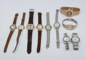 腕時計 レディース おまとめ USED品 ROYAL CROWN PLANT GENET WeiQin ANNE KLEIN Ⅱ SCRIPT FORMA SUCCESS CITIZEN Nivada Quartz レトロ