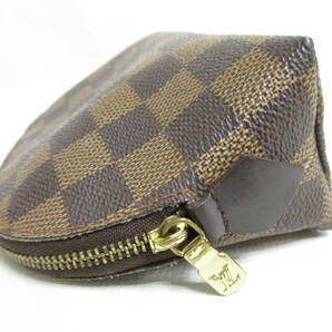 12873◆LOUIS VUITTON ルイヴィトン ダミエ N47516 ポシェット コスメテック メイクポーチ MADE IN SPAIN 中古 USEDの画像3