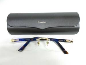 12916◆Cartier カルティエ CT0048O 004 135 UKCA (CA5E51MS) メガネ/眼鏡 MADE IN FRANCE 中古 USED