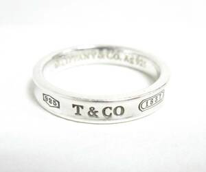 12714◆TIFFANY＆Co. ティファニー 1837 T&CO ナロー リング/指輪【約18.5号】シルバー925 Ag925 中古 USED