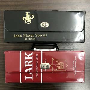 24K123 2 昭和レトロ カセットテープ 収納ケース LARK JPS 2個セット 中古