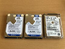 ★☆ 3枚セット 動作保証/ WD Blue HGST SATA 2.5インチ1TB HDD 9.5mm 412時間_画像1